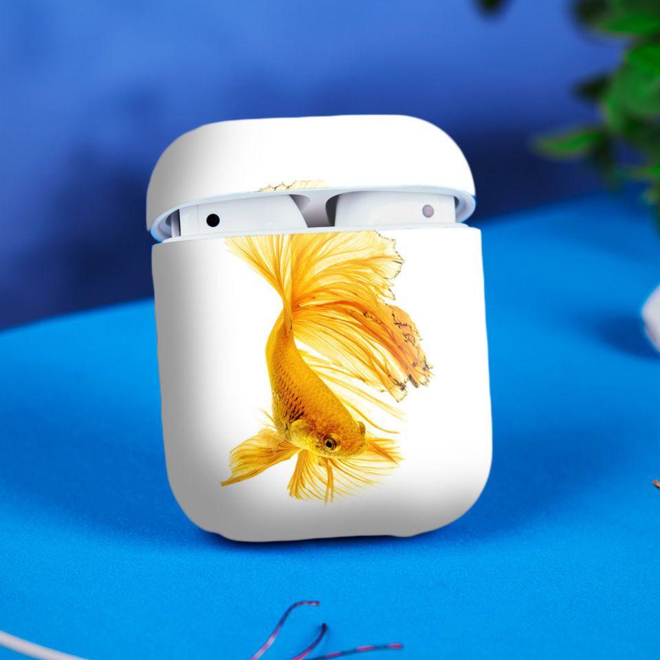 Miếng dán skin cho AirPods in hình Cá chọi betta - bet007 (AirPods ,1 2, Pro, TWS, i12)