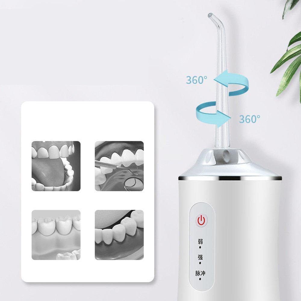 Máy Tăm Nước cầm tay, Tăm nước vệ sinh răng miệng cực sạch công nghệ Châu Âu, 3 chế độ xịt, 4 đầu xịt