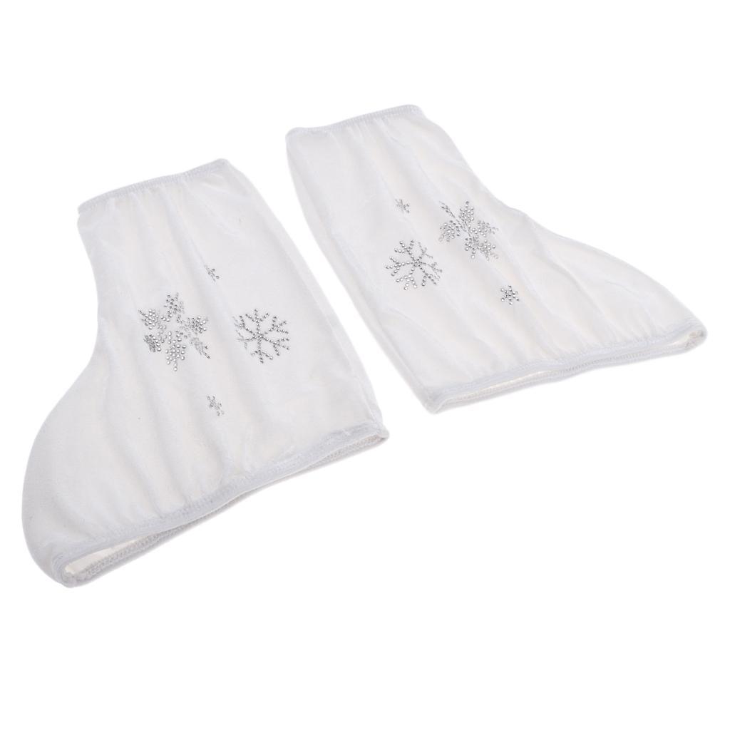 4pcs Ice Skate Boot Covers Protector for Figure Skating Velvet