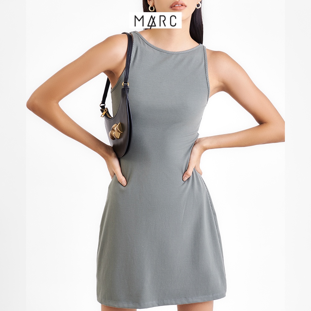 Đầm mini thun nữ MARC FASHION sát nách cổ thuyền CBLH093222