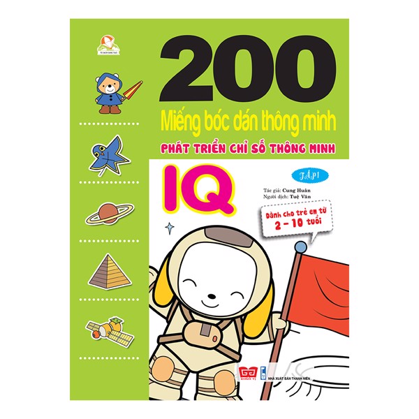 200 Miếng Bóc Dán Thông Minh 2-10 Tuổi - Phát Triển Chỉ Số Thông Minh IQ
