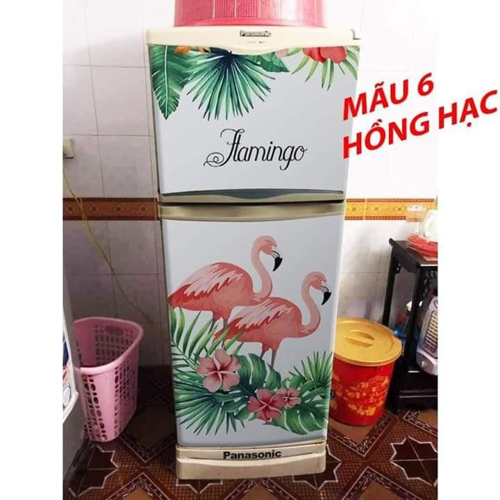 Miếng dán tủ lạnh decal 3D mẫu hoa sang chảnh