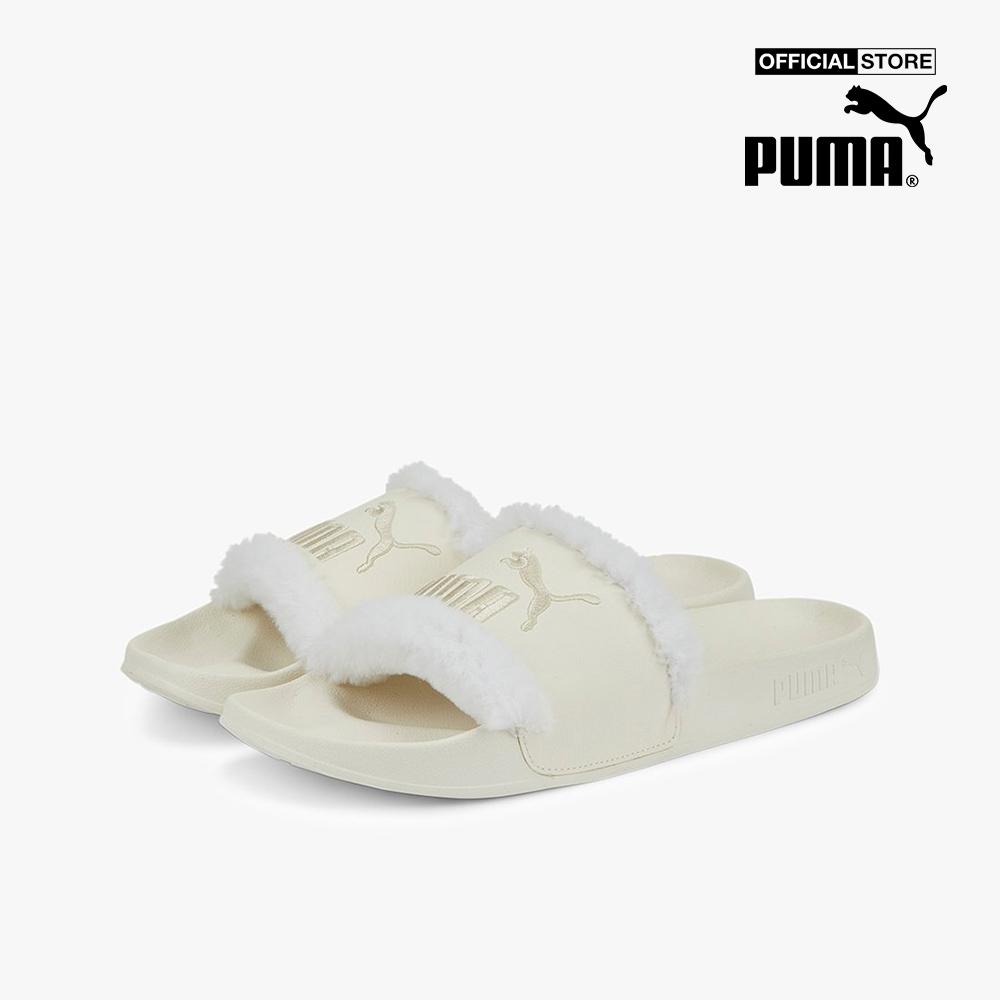 PUMA - Dép nữ quai ngang phối lông Leadcat 387523