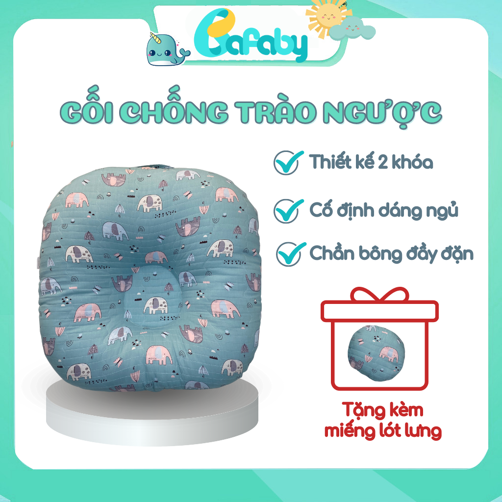 Gối Chống Trào Ngược Cho Bé Chất Liệu Cao Cấp Tặng Kèm Miếng Lót Lưng 245