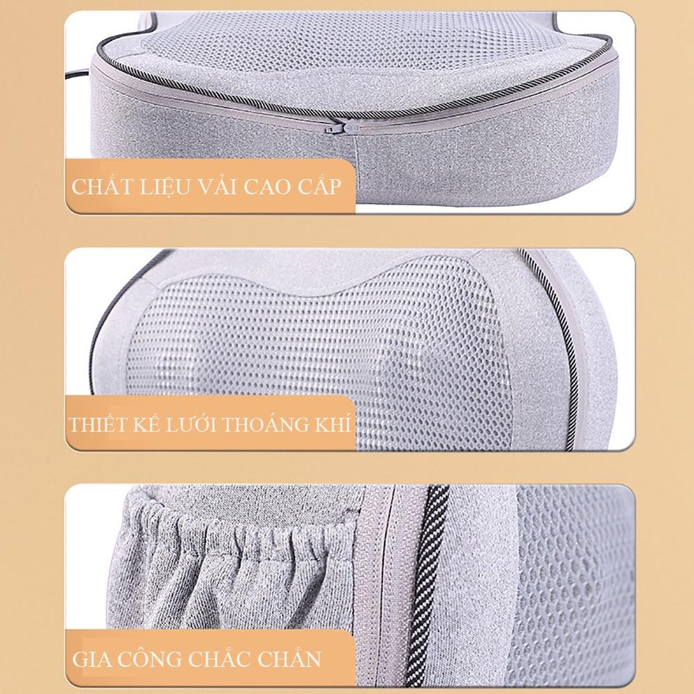 Gối massage toàn thân cao cấp, máy massage lưng cột sống 16 bi hồng ngoạị giúp giải tỏa mệt mỏi và căng thẳng.