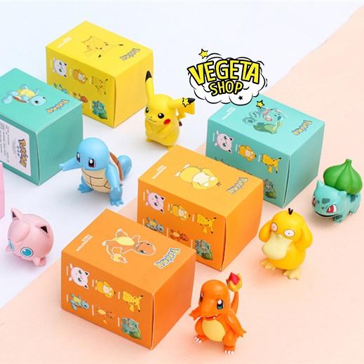 Mô hình Charmander Pikachu Bubasaur Squirtle Psyduck Jigglypuff nguyên bản - Hộp màu tinh tế mô hình sắc nét - Cao 5~8cm