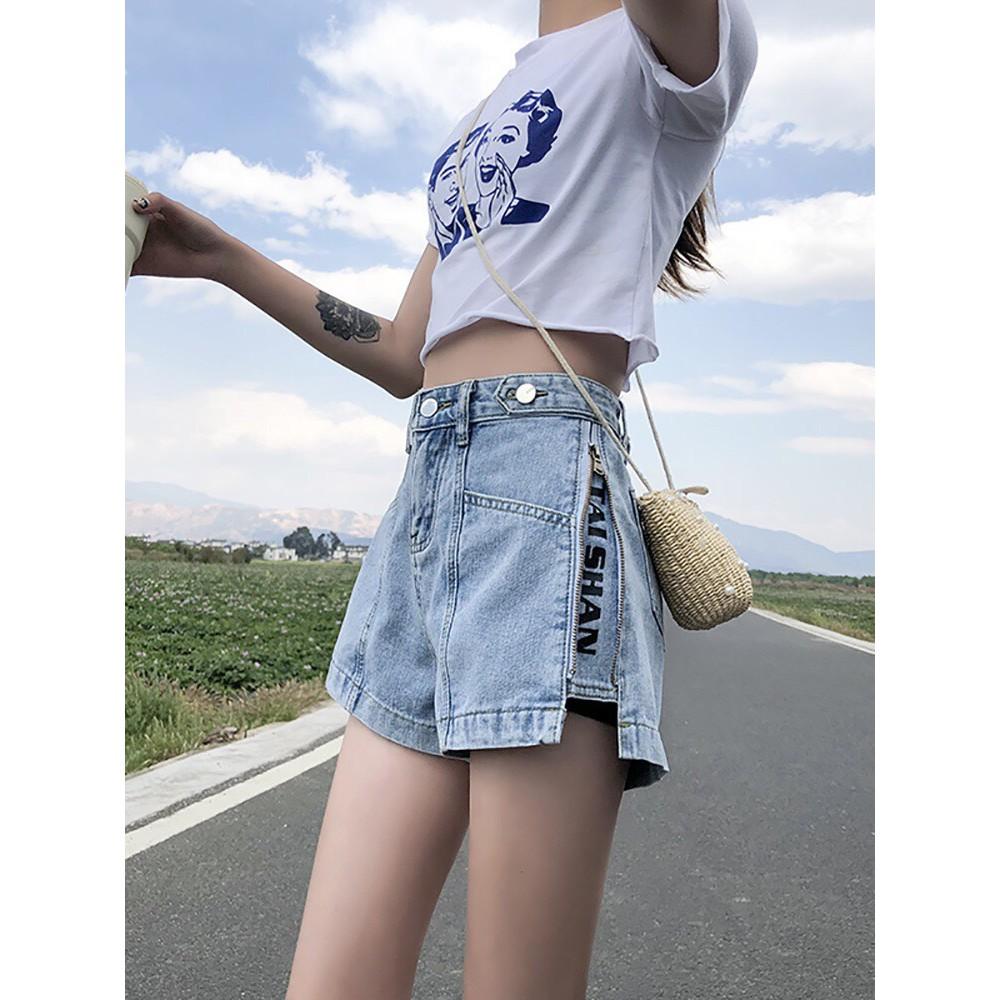 Quần short jean nữ ngắn quần short ngắn thời trang cá tính