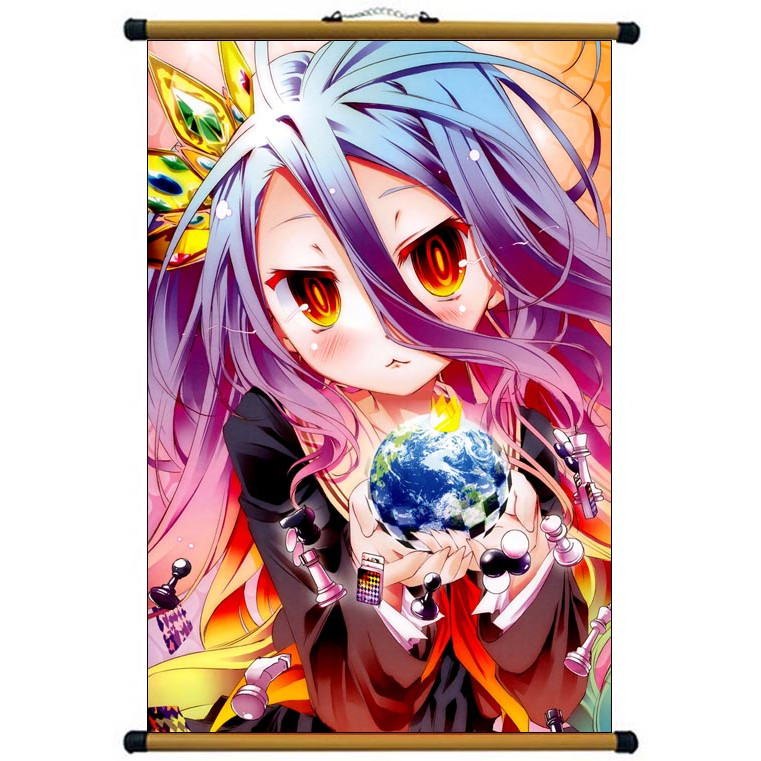 Tranh ảnh treo tường No Game, No Life có khung nẹp