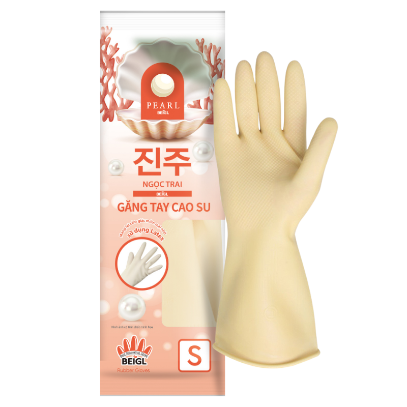 Mua 3 Tặng 2 Bộ 3 Đôi Găng Tay Cao Su Ngọc Trai Size S