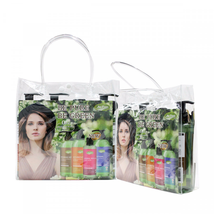 Combo 8 Chai Dầu gội thảo dược Organic giúp tóc suôn mềm bóng mượt Jie Fen Delux Gift Set, Taiwan