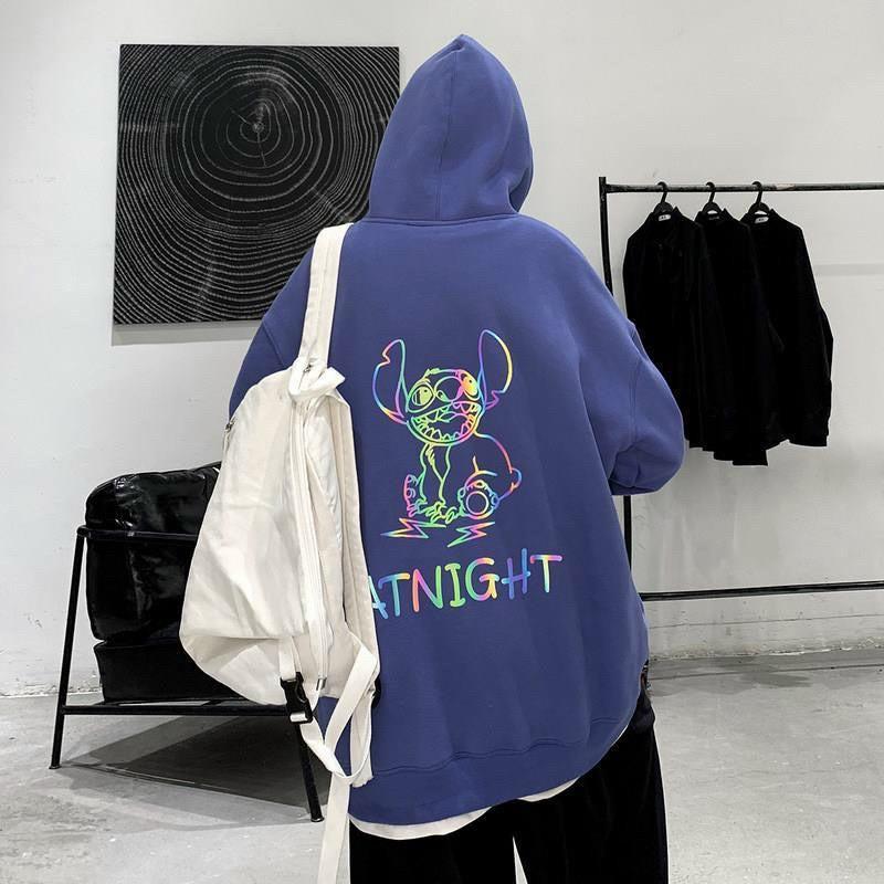Áo Hoodie Nỉ Nam Nữ From Rộng Unisex In Dạ Quang Phát Sáng Cực Hot Chất Nỉ Ngoại Dày Dặn