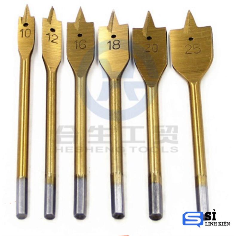 Bộ 6 mũi khoan khoét gỗ đuôi cá chuyên dụng- mau sắc ngẫu nhiên