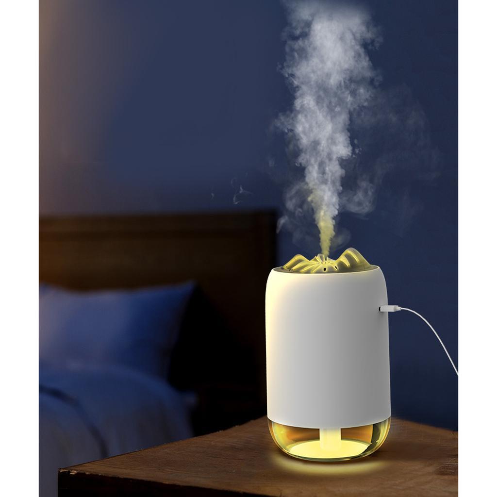 Essential Oil Diffuser LED Night Lamp Mini for Home Spa Car Office White