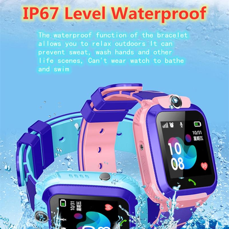 S12 Chống Thấm Nước Đồng Hồ Thông Minh Trẻ Em LBS Tracker SmartWatch Cuộc Gọi SOS Trẻ Em Chống Lạc Màn Hình Cho Bé Đồng Hồ Đeo Tay Cho Bé Trai Bé Gái