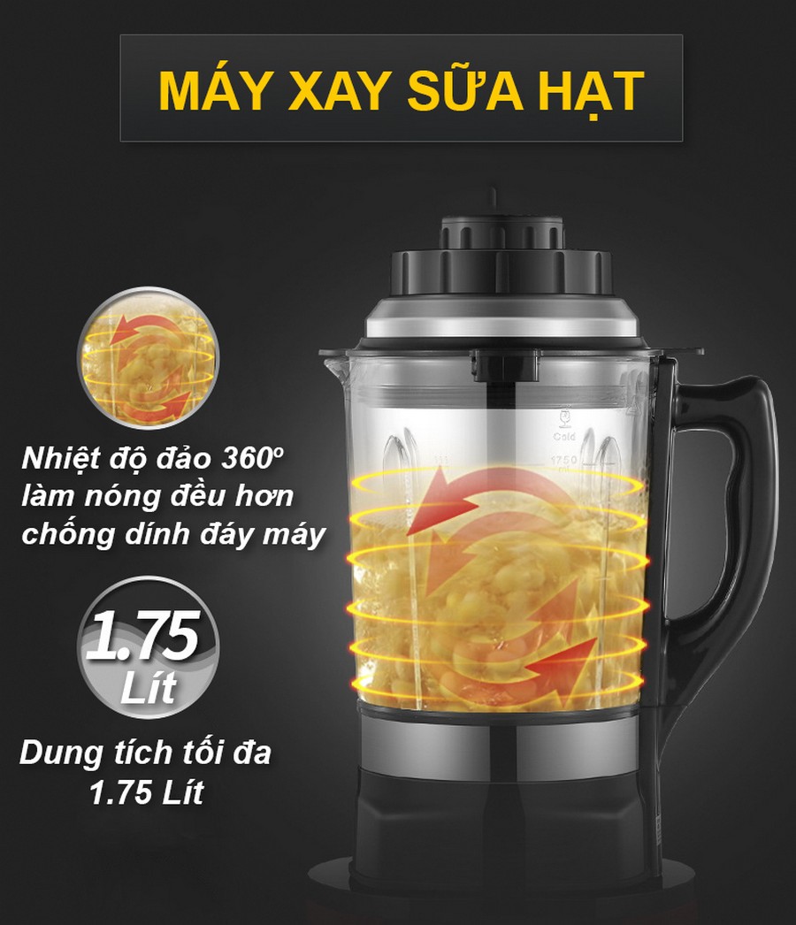 Máy làm sữa hạt đa năng Mishio MK160 - Hàng chính hãng