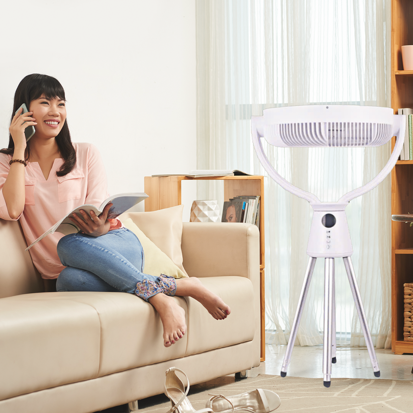 [Hàng chính hãng] Quạt đứng VEP-ACF30-S1R - Chế độ hẹn giờ 10 tiếng - 12 cấp gió - Điều khiển từ xa