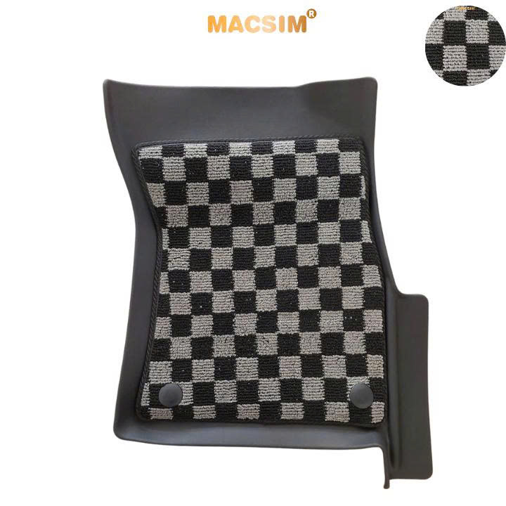 [CHÍNH HÃNG] Thảm lót sàn ô tô Toyota Fortuner 2017-2026/Innova 2017-2022 Macsim – 2 Lớp Ca rô, chuẩn phom, Sử dụng lâu dài (Mã 03)