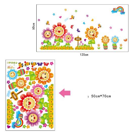 Decal trang trí hoa hướng dương vui vẻ