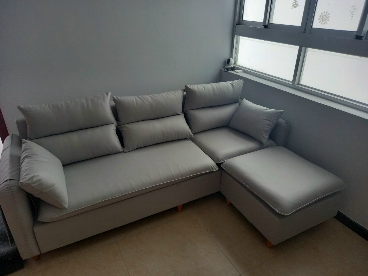 Ghế sofa phòng khách juno Sofa Băng 2m1 kèm theo đôn