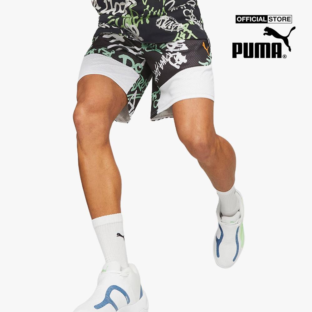 PUMA - Quần shorts tập luyện nam Jamboree Printed Basketball 539252
