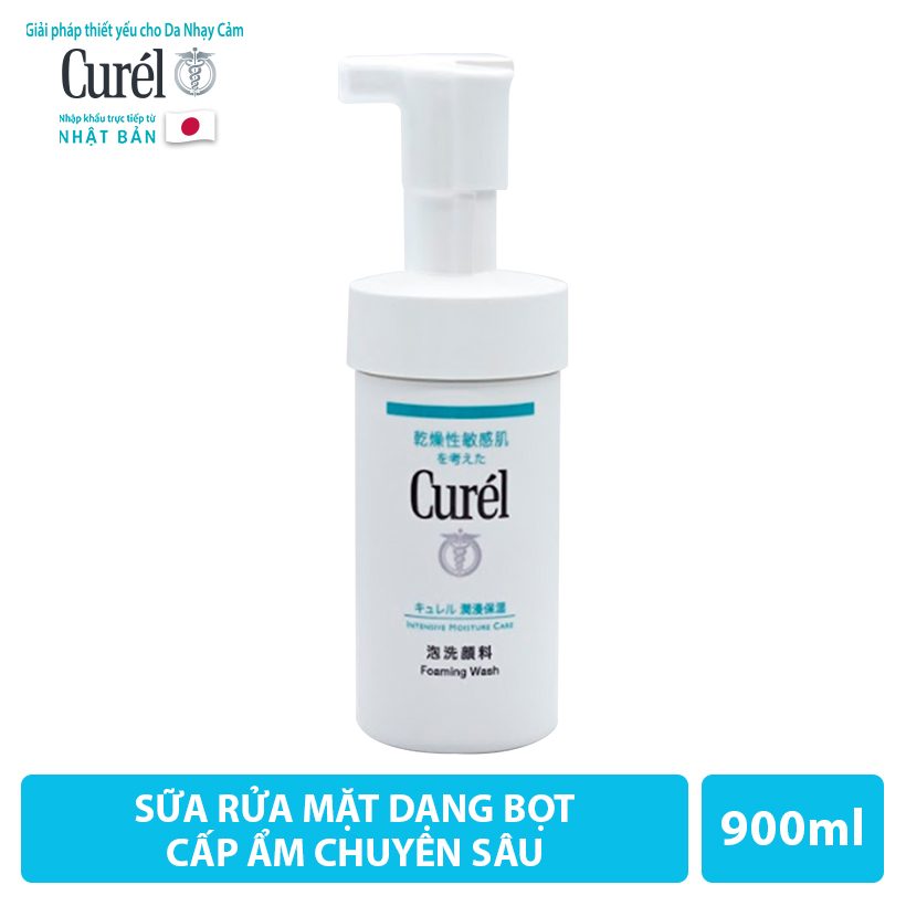 Sữa Rửa Mặt Dạng Bọt Cấp Ẩm Chuyên Sâu Curél Intensive Moisture Care Foaming Wash 90ml