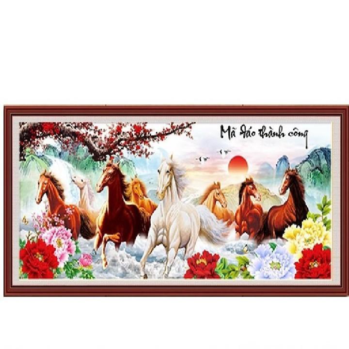 Tranh thêu mã đáo thành công LV3354 - kích thước: 130 * 60cm.