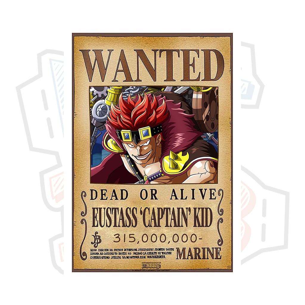 Poster truy nã Eustass 'Captain' Kid ver 2 (Siêu tân tinh) - One Piece