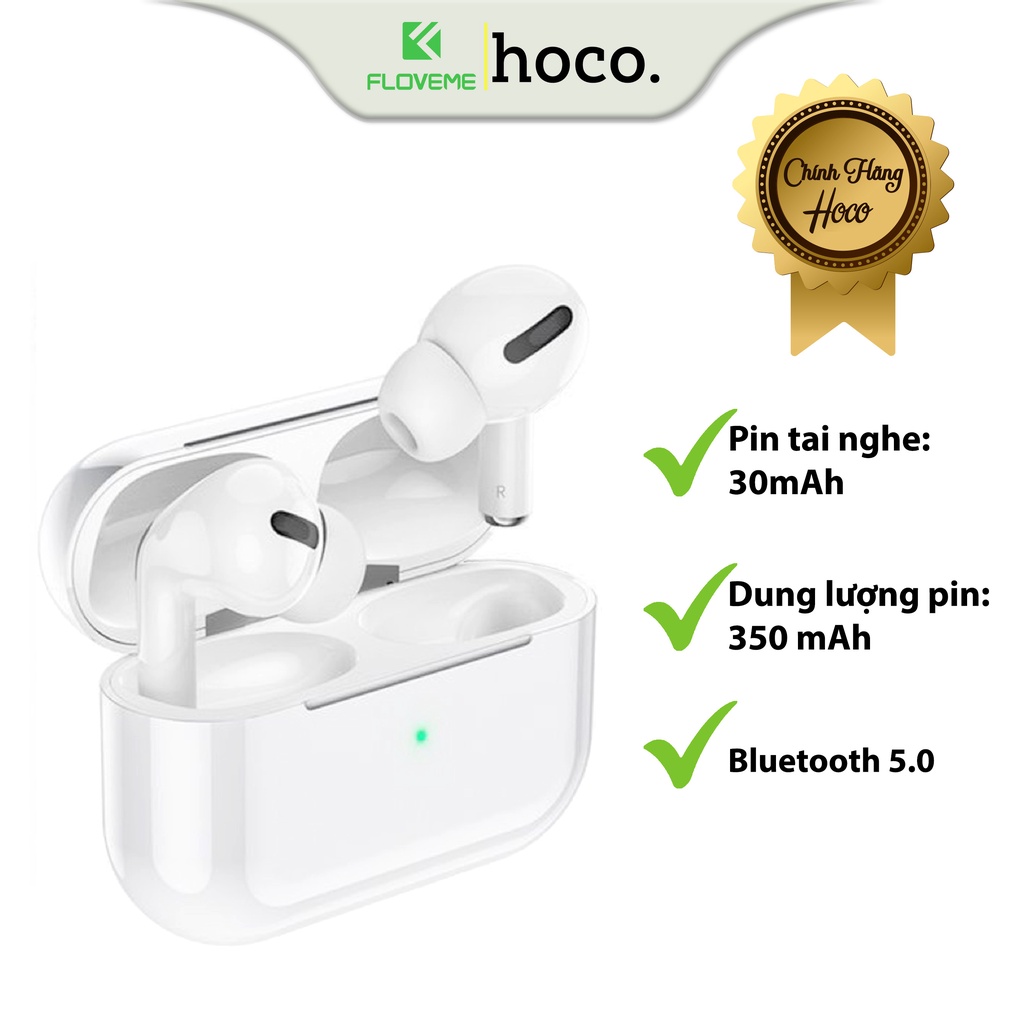 Tai Nghe Bluetooth TWS Dành Cho Hoco EW04 Plus, Bluetooth V5.0, Hỗ Trợ Định Vị, Đổi Tên, Cảm Ứng Chạm, Âm Bass Mạnh Mẽ,Pin 350mAh - Hàng Chính Hãng