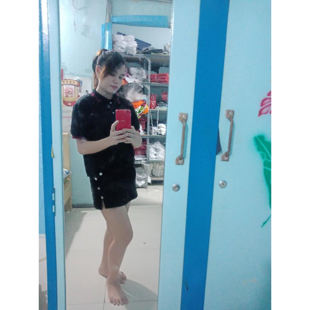 Áo Thun Nam, nữ unisex Polo Cổ Bẻ Phối Bo Sọc Đẹp Sang Trọng Đẳng Cấp (Trắng + đen)