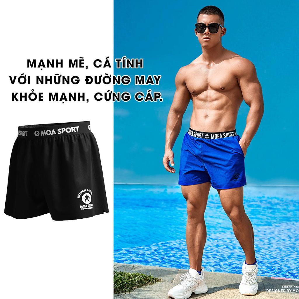 Quần đùi nam thể thao CẠP TO cho người chạy bộ, tập gym, đá bóng, đi bơi, đi biển thoáng khí, đàn hồi 4 chiều