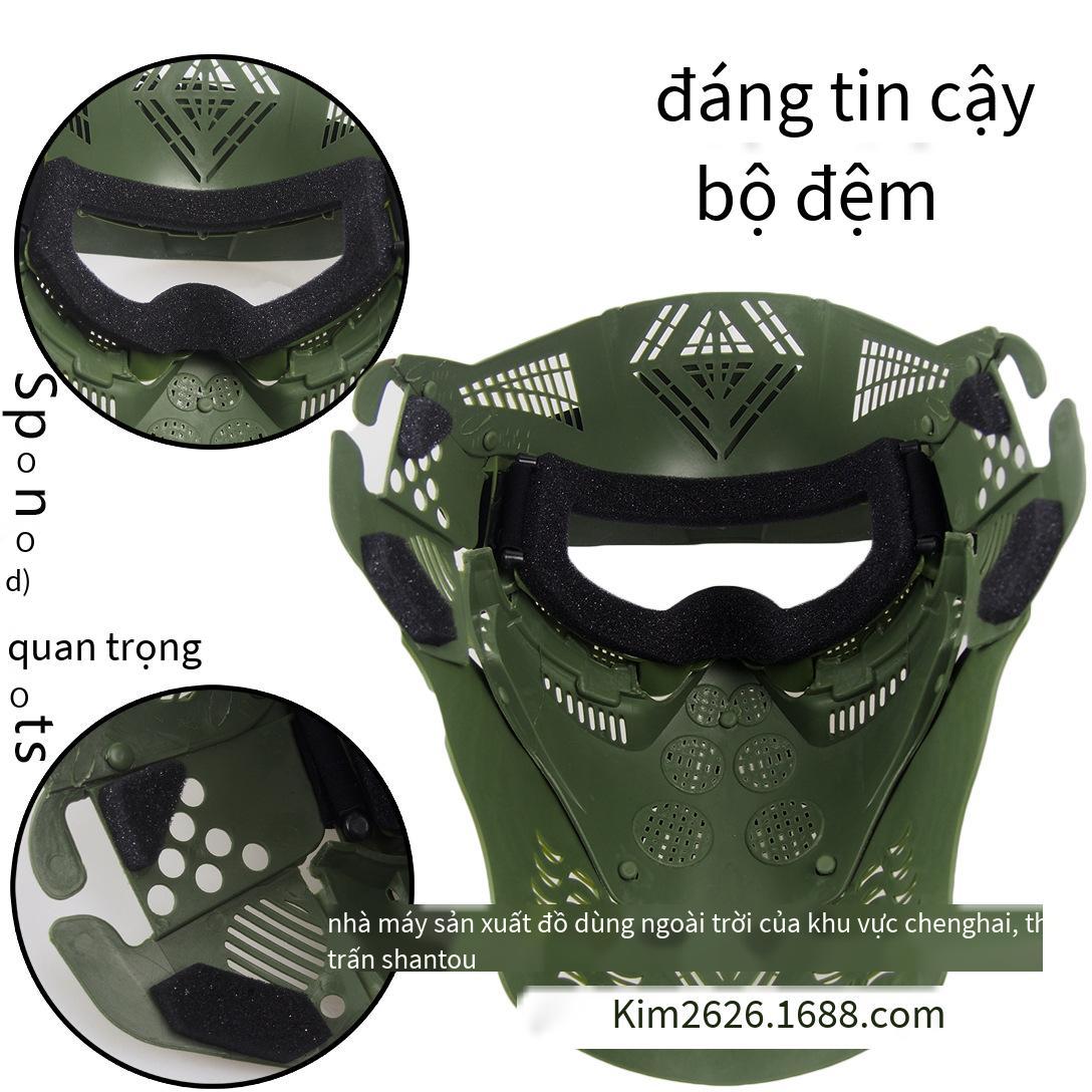 Giao hàng nhanh mặt nạ súng đạn mềm K1 thiết bị quạt quân sự mặt nạ bảo vệ toàn diện cổ mặt nạ CS chiến thuật mặt nạ thấu kính PC