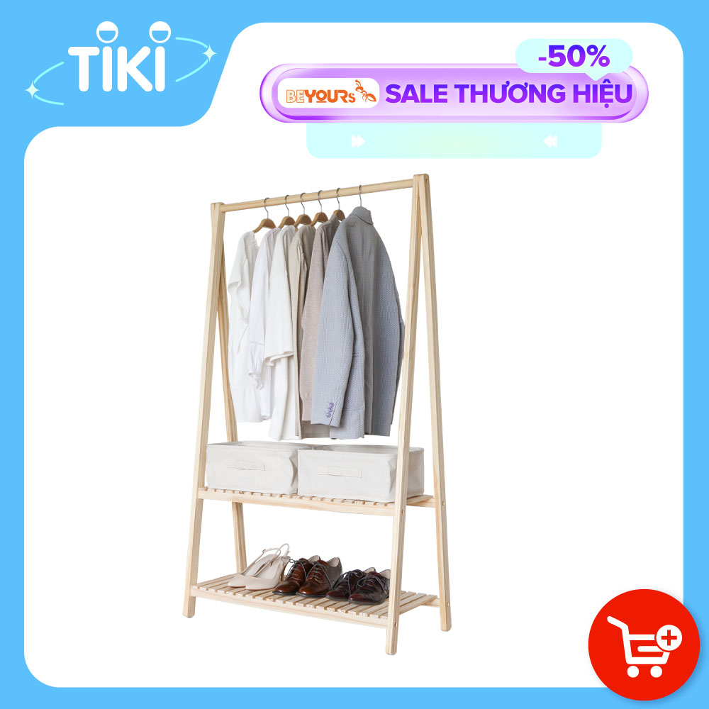 Giá Treo Quần Áo Gỗ BEYOURs - Kệ Gỗ Cây Sào Treo Quần Áo A Hanger 2FM Lắp Ráp Dễ Dàng - Nội Thất Phòng Ngủ - Gỗ Tự Nhiên