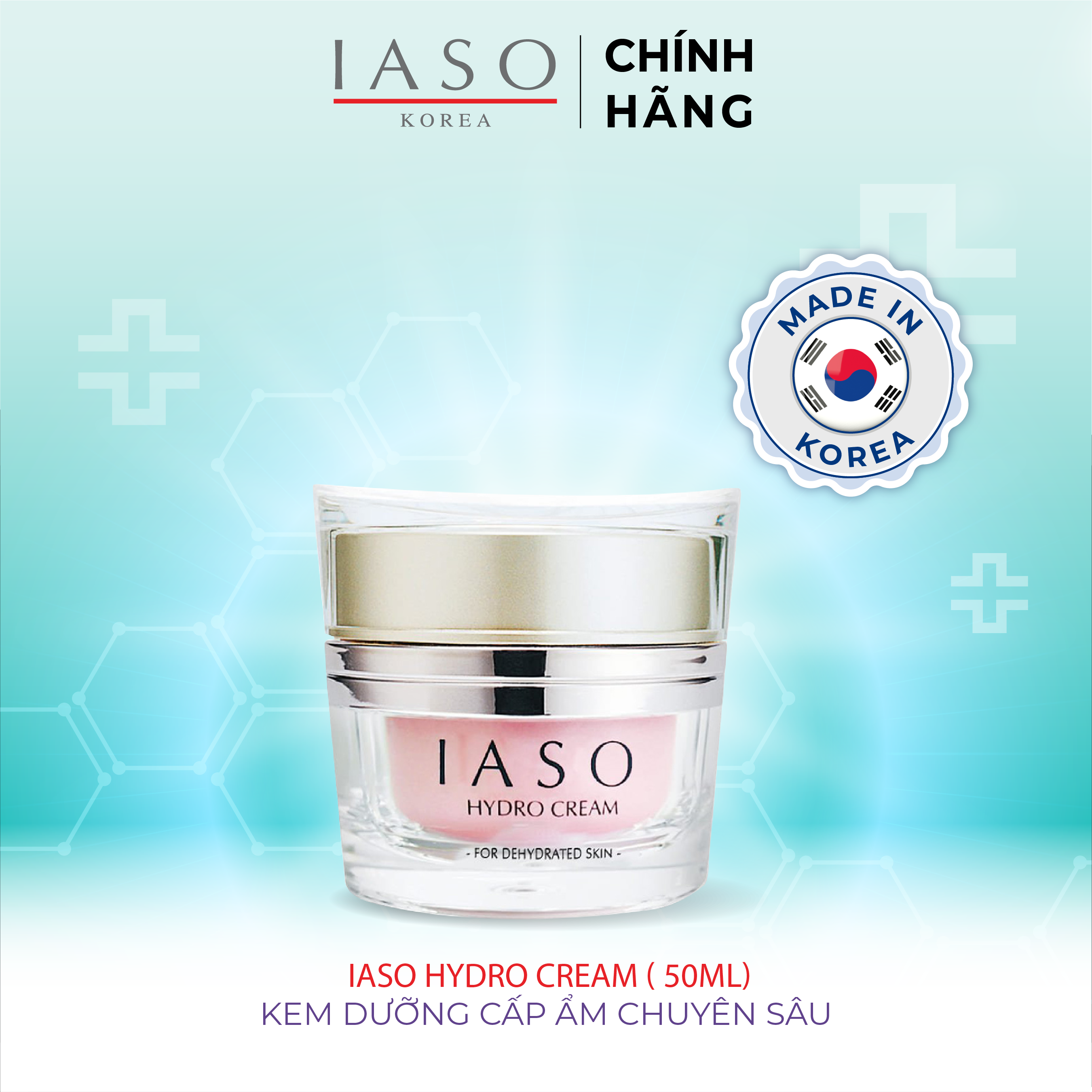 I58 Kem dưỡng cấp ẩm chuyên sâu - Hydro Cream 50ml - IASO