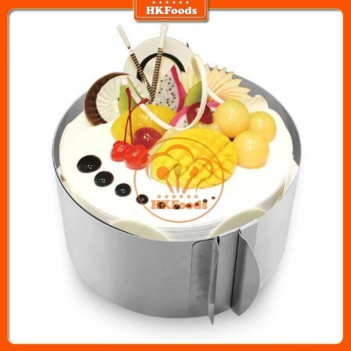 Khuôn ring làm bánh mousse, tiramisu tròn thay đổi kích thước 16-30cm