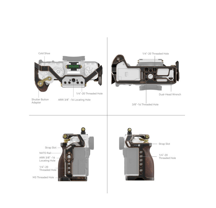 Khung Máy Ảnh SmallRig Retro Cage for Fujifilm X-T5 3870 - Hàng Chính Hãng