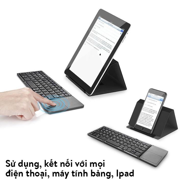 Bàn phím bluetooth Coputa bàn phím không dây kết nối điện thoại laptop máy tính bảng mini gập gọn B033