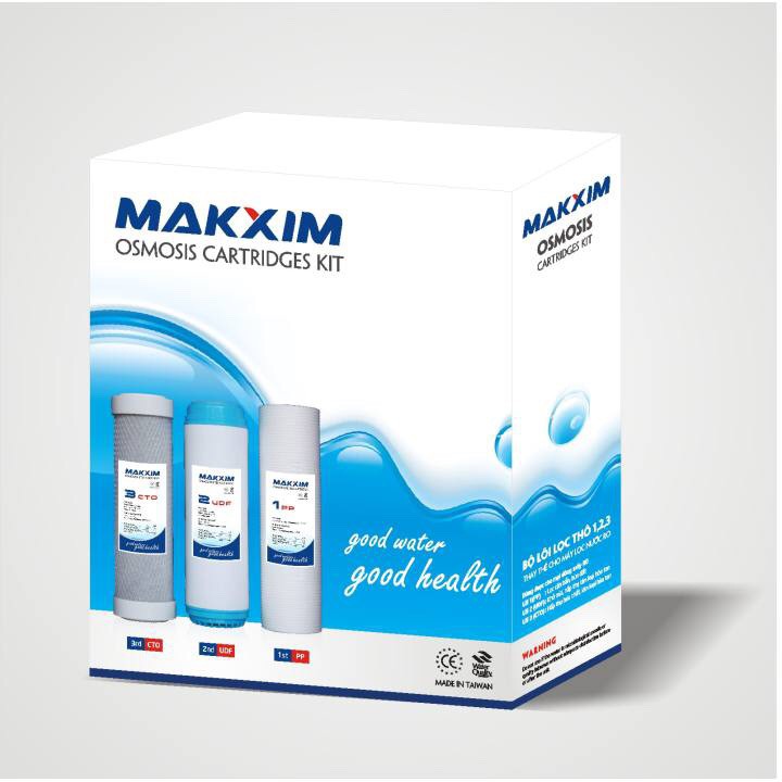 Bộ 3 lõi lọc thô Makxim số 1,2,3 - Hàng chính hãng