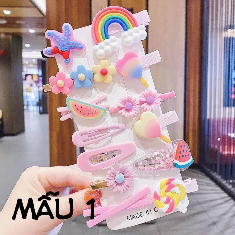 Set Kẹp Tóc 14 Món Nhiều Hình Cute Cho Bé Gái – Dumi Shop