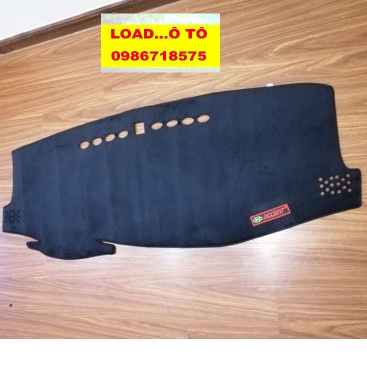 Thảm Taplo Nhung Xe  Hyundai Accent 2022-2018 Cao Cấp, Có Lớp Chống Trượt Hiệu Quả