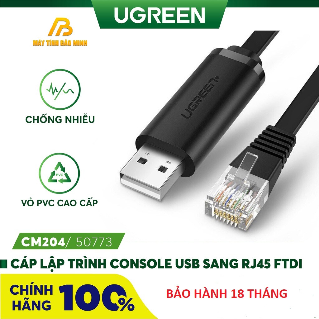 Cáp Console USB sang RJ45 Ugreen 50773 chính hãng - Hàng Chính Hãng