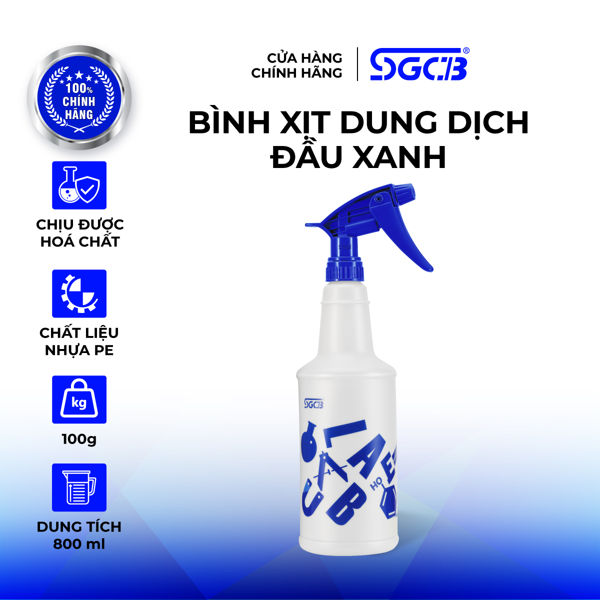 Bình Phun Dung Dịch Vệ Sinh SGCB Xanh SGGD372