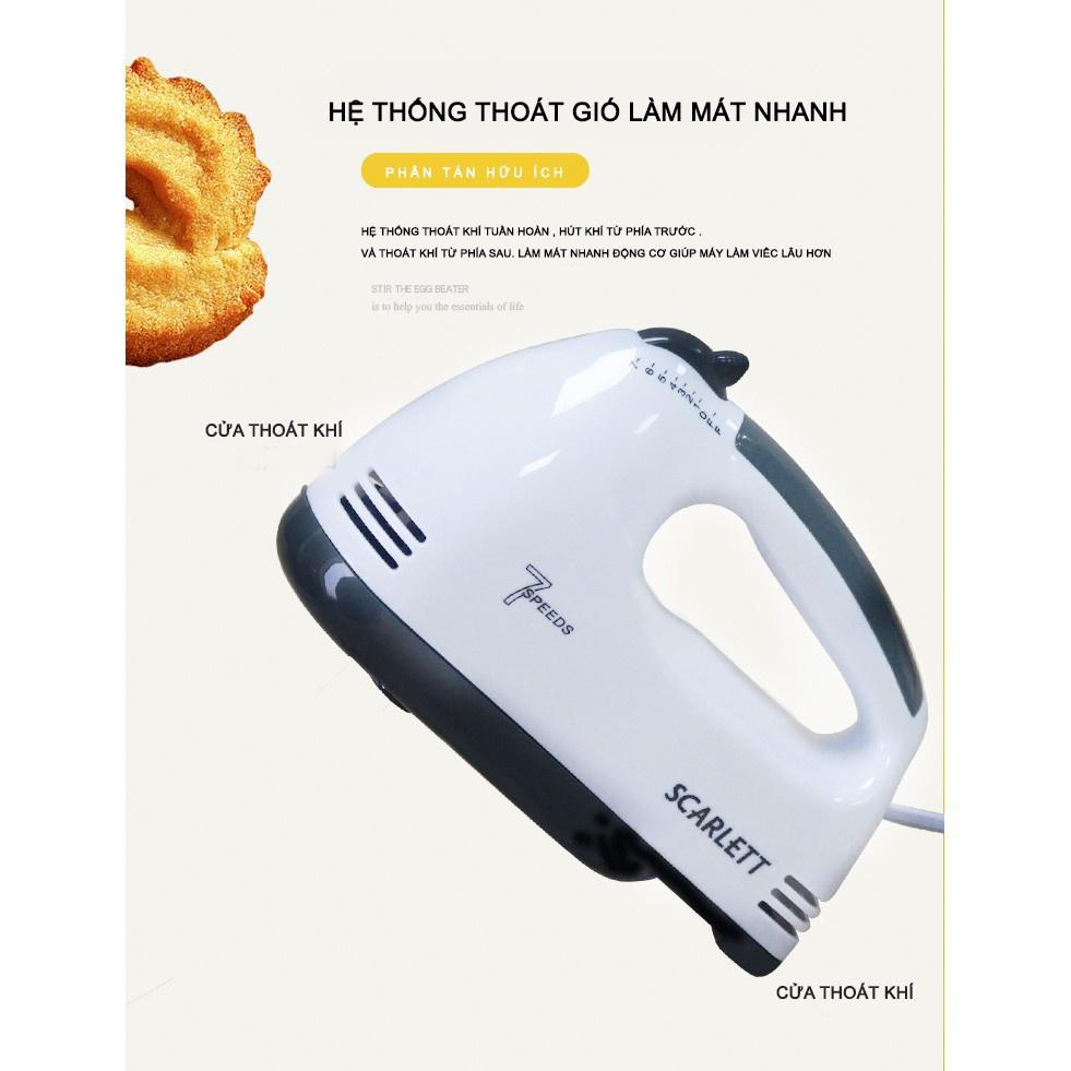 Máy đánh trứng cầm tay mini, máy đánh kem trộn bột tạo bọt cà phê 7 tốc độ cực Hót