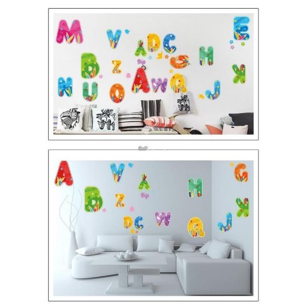 Decal dán tường bảng chữ cái cho bé có sẵn keo EB50