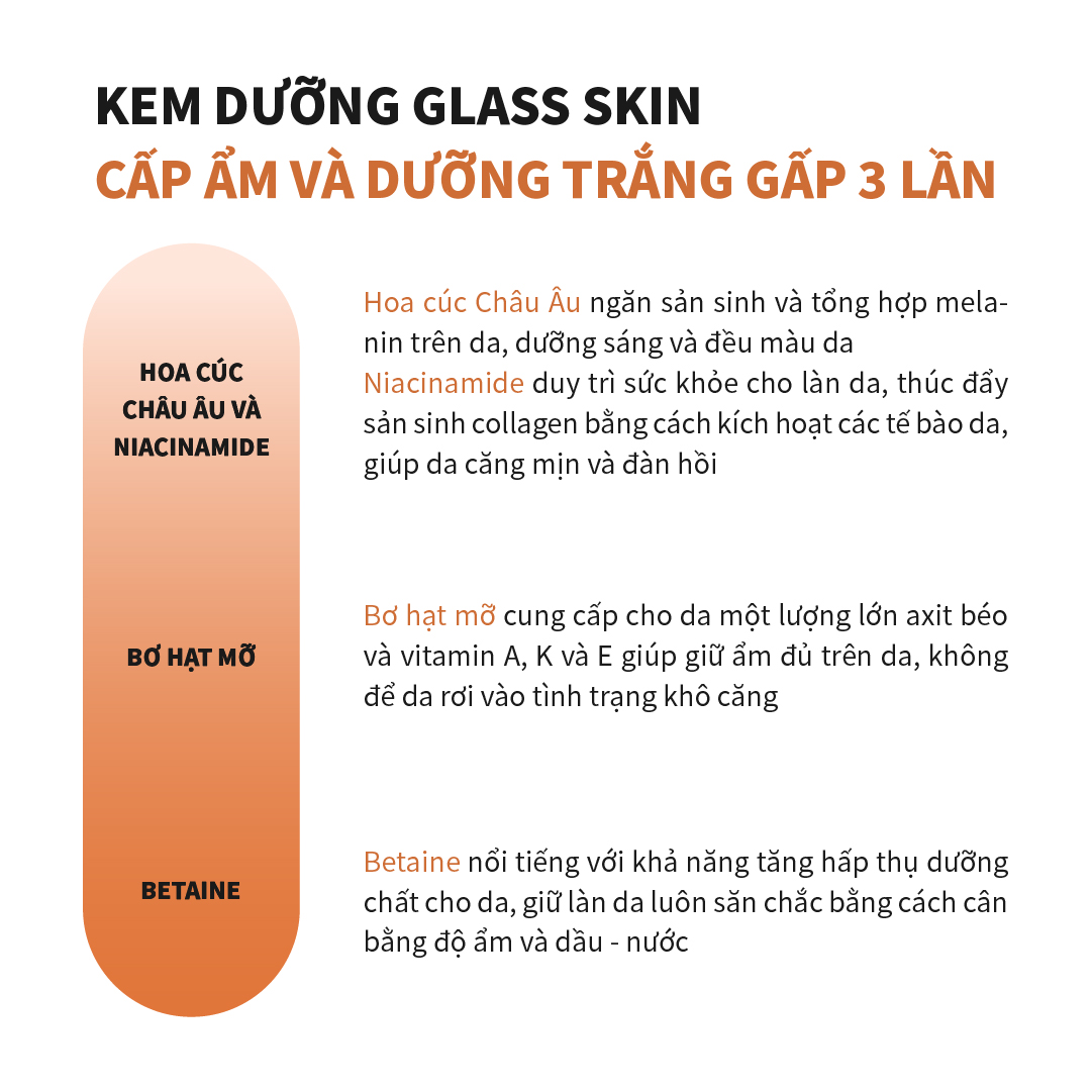 Kem dưỡng ẩm sáng da Caryophy Glass Skin Cream 50ml