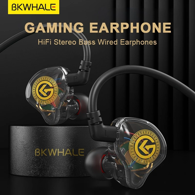 Tai nghe cao cấp có dây type C Bkwhale 8D Âm thanh vòm Bass Loại C Micrô khử tiếng ồn Tai nghe trong tai Tai nghe trò chơi thể thao Tai nghe TP55 - miếng lót chuột