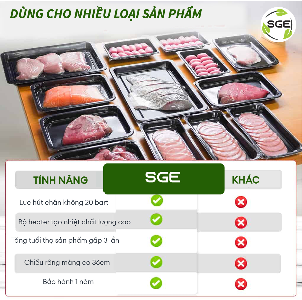 Máy Hút Chân Không Màng/ Máy Bọc Màng Co Nhiệt SKV45. Máy Làm Việc Nhanh Chóng Giúp Tăng Hiệu Suất Công Việc. Hàng Nhập Khẩu Chính Hãng Spring Green Evolution Thái Lan