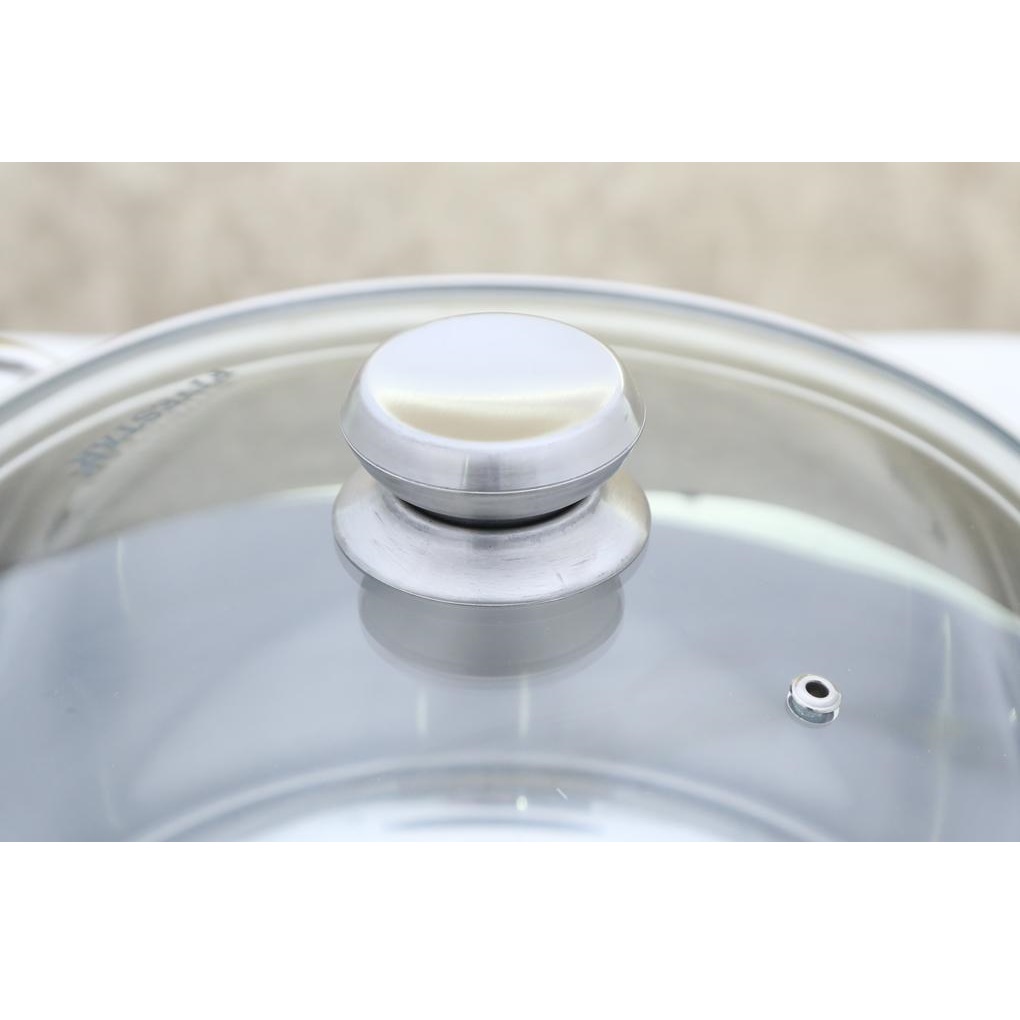 Nồi Inox 3 Đáy Nắp Kính 24cm Fivestar N24-3DG - Hàng Chính Hãng