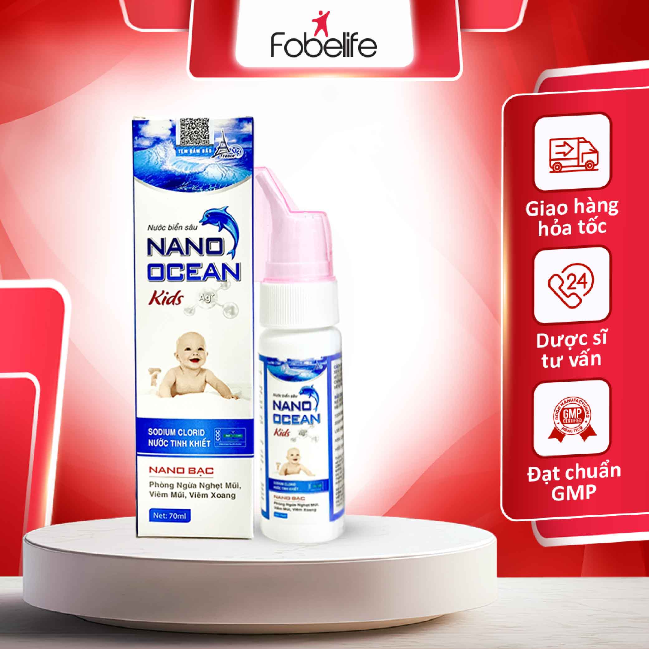 ComBo 2 Chai Xịt Nước Biển Sâu Vệ Sinh Mũi Giảm Nghẹt Mũi Sổ Mũi Cho Bé