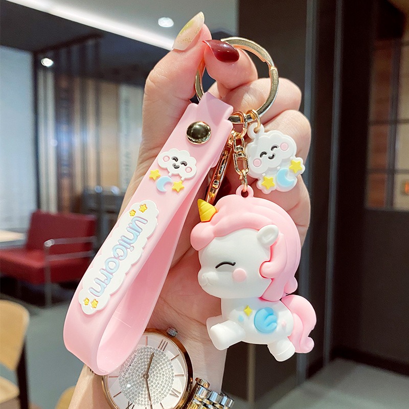 Móc khóa lotso gấu dâu, pony cute cho balo, xe máy, dây đôi đeo balo điên thoại Lalunavn B167