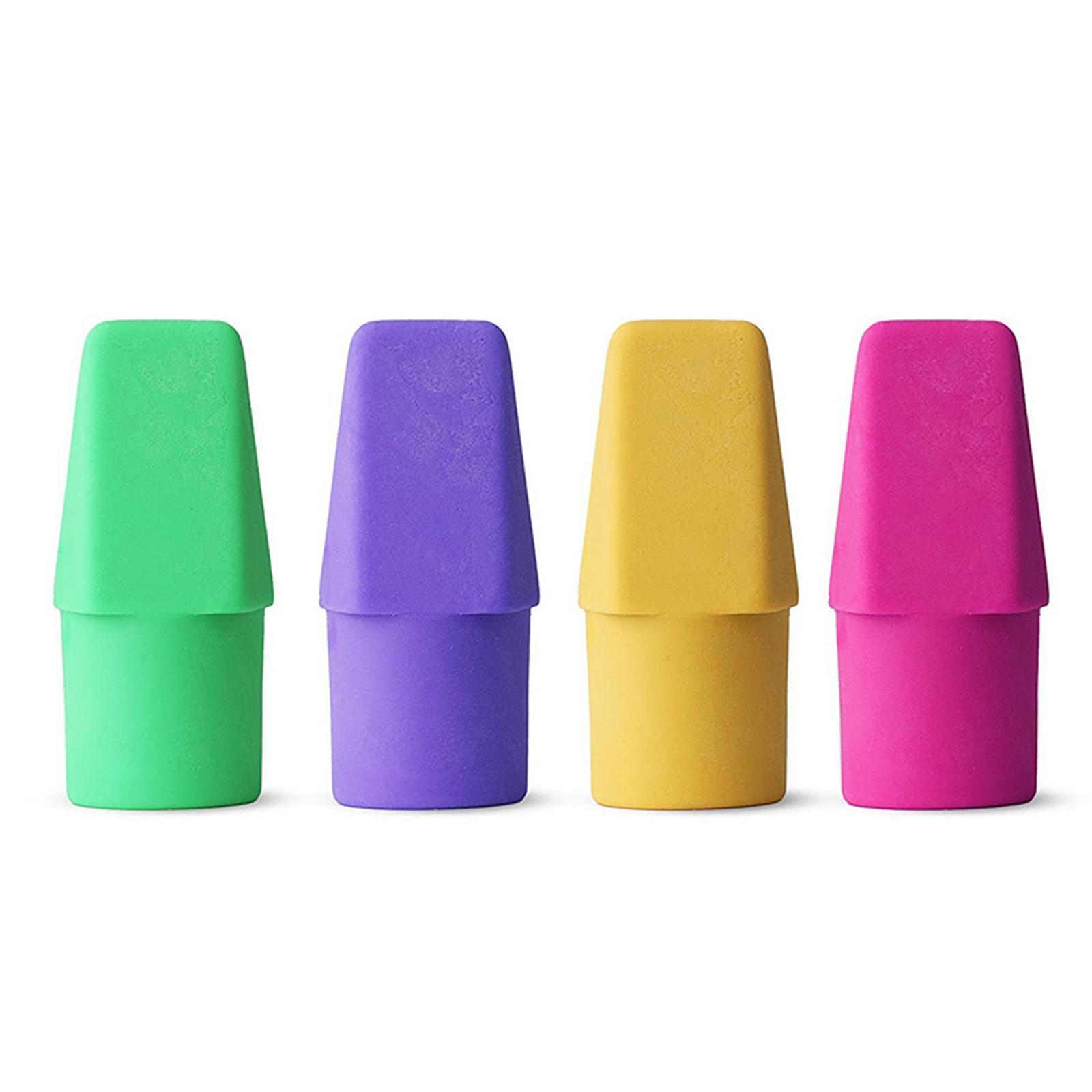 100 Pieces Eraser Hats Stationery Pencil Top Erasers for Home Supplies